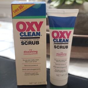 Oxy Clean Lathering Facial Scrub VTG 2.65oz Tube Box Deadstock Smooths Skin